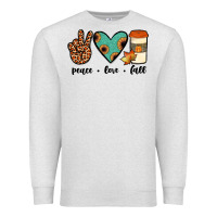 Oatmeal Heather peace love fall Premium Sweatshirt - JahusDesignShop