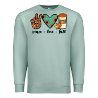 Seafoam peace love fall Premium Sweatshirt - JahusDesignShop