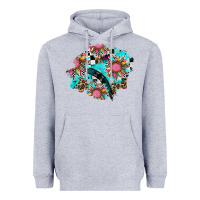 Heather Grey race sunflower patches Heavyweight Hoodie - AdoDesignShop