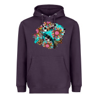 Plum race sunflower patches Heavyweight Hoodie - AdoDesignShop