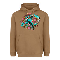 Toasted Coconut race sunflower patches Heavyweight Hoodie - AdoDesignShop