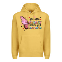 Antique Gold you sre exactly where you need to be Premium Hoodie - MaliasSmallBusiness