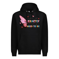 Black you sre exactly where you need to be Premium Hoodie - MaliasSmallBusiness