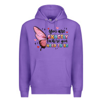 Purple you sre exactly where you need to be Premium Hoodie - MaliasSmallBusiness