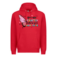Red you sre exactly where you need to be Premium Hoodie - MaliasSmallBusiness