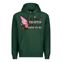 Sports Green you sre exactly where you need to be Premium Hoodie - MaliasSmallBusiness