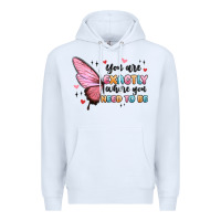 White you sre exactly where you need to be Premium Hoodie - MaliasSmallBusiness