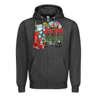 Charcoal Heather sweet summer time Zipper Hoodie - SublimationCraftShop