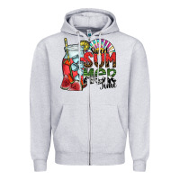 Heather Grey sweet summer time Zipper Hoodie - SublimationCraftShop