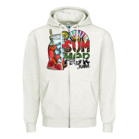 Oatmeal Heather sweet summer time Zipper Hoodie - SublimationCraftShop