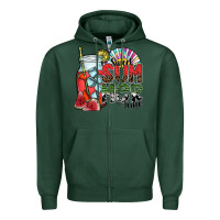 Sports Green sweet summer time Zipper Hoodie - SublimationCraftShop