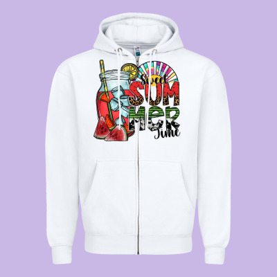 Sweet Summer Time Zipper Hoodie Designed By Sublimationcraftshop