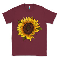Burgundy sunflower Classic Tee - RanaPortraitStore