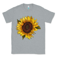 Heather Grey sunflower Classic Tee - RanaPortraitStore