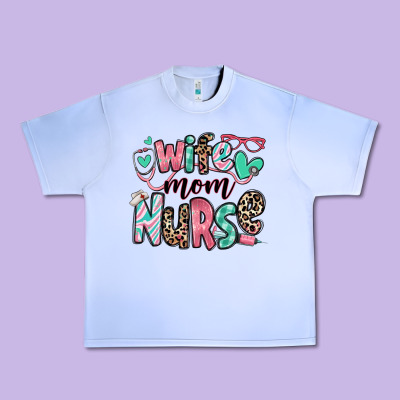 Wife Mom Nurse Urban Heavy Tee Designed By Ranaportraitstore
