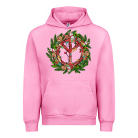 Fuchsia Pink Christmas peace Urban Hoodie - MaliasSmallBusiness