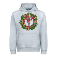 Heather Grey Christmas peace Urban Hoodie - MaliasSmallBusiness