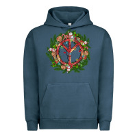 Pigment Midnight Navy Christmas peace Urban Hoodie - MaliasSmallBusiness