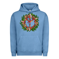 Pigment Pebble Blue Christmas peace Urban Hoodie - MaliasSmallBusiness