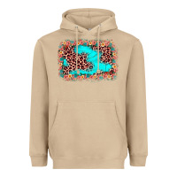 Mushroom easter Leopard turquoise background Heavyweight Hoodie - JahusDesignShop