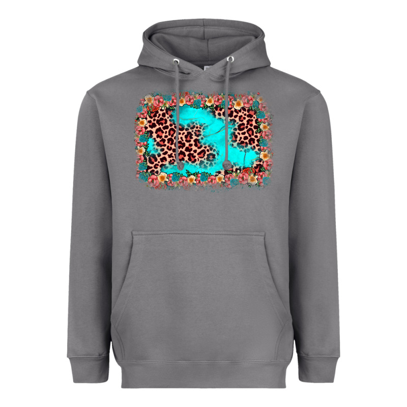 Easter Leopard Turquoise Background Heavyweight Hoodie by JahusDesignShop | Teevron