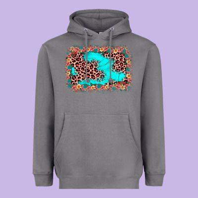 Easter Leopard Turquoise Background Heavyweight Hoodie Designed By Jahusdesignshop
