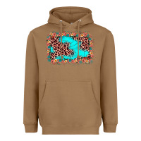 Toasted Coconut easter Leopard turquoise background Heavyweight Hoodie - JahusDesignShop