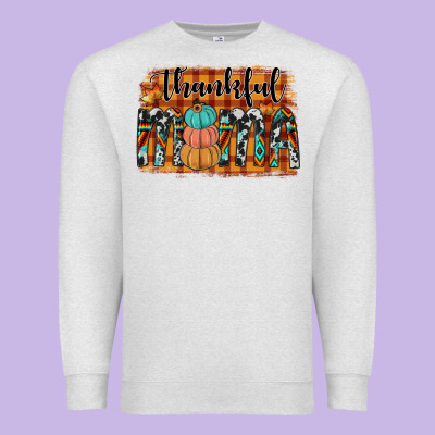 Thankful Mama Premium Sweatshirt Designed By Jahusdesignshop