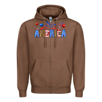 Chestnut Western America Zipper Hoodie - Neo Western
