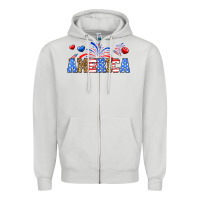 Dove Grey Western America Zipper Hoodie - Neo Western