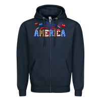 Navy Western America Zipper Hoodie - Neo Western