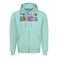 Seafoam Western America Zipper Hoodie - Neo Western