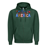 Sports Green Western America Zipper Hoodie - Neo Western