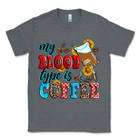 Charcoal Heather my blood type is coffee Classic Tee - Zillion Design Studio