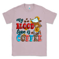 Lilac my blood type is coffee Classic Tee - Zillion Design Studio