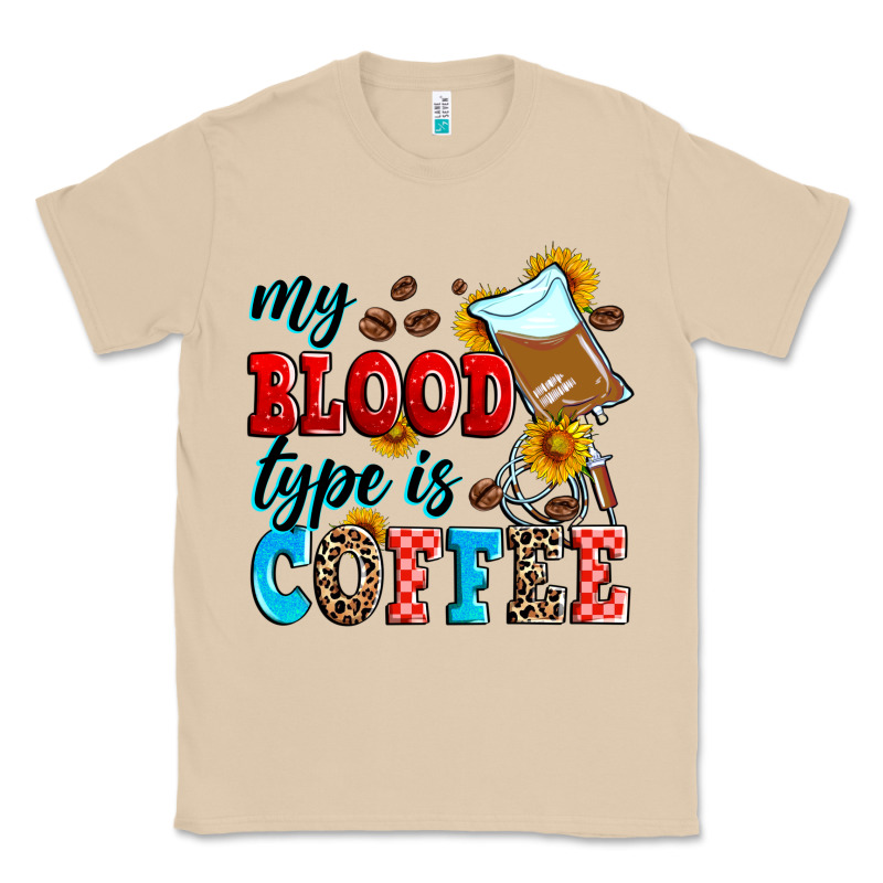 My Blood Type Is Coffee Classic Tee by Zillion Design Studio | Teevron