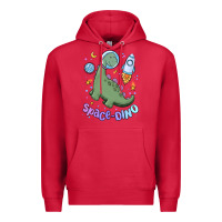 Cardinal space dino Premium Hoodie - MaliasSmallBusiness