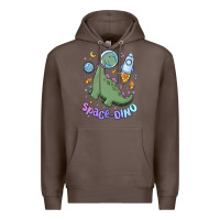 Coffee space dino Premium Hoodie - MaliasSmallBusiness