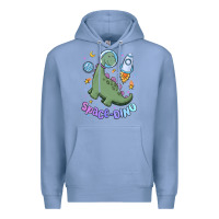 Colony Blue space dino Premium Hoodie - MaliasSmallBusiness