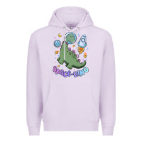 Lilac space dino Premium Hoodie - MaliasSmallBusiness