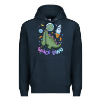 Navy space dino Premium Hoodie - MaliasSmallBusiness