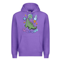 Purple space dino Premium Hoodie - MaliasSmallBusiness