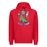 Red space dino Premium Hoodie - MaliasSmallBusiness