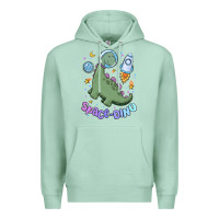 Seafoam space dino Premium Hoodie - MaliasSmallBusiness