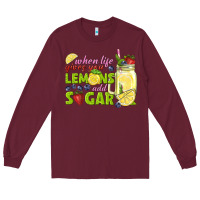 Burgundy when life gives you lemons add sugar tbw Long Sleeve Tee - texasbilliewilder