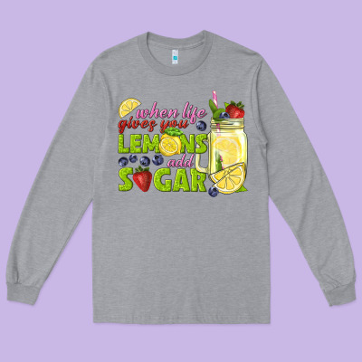 When Life Gives You Lemons Add Sugar Tbw Long Sleeve Tee Designed By Texasbilliewilder