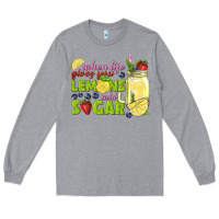 Heather Grey when life gives you lemons add sugar tbw Long Sleeve Tee - texasbilliewilder