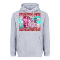 Heather Grey Breast cancer  no one fıghts alone tumbler Heavyweight Hoodie - Artiststas