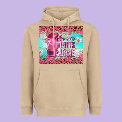 Breast Cancer  No One Fıghts Alone Tumbler Heavyweight Hoodie Designed By Artiststas
