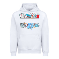 White custom name nurse Urban Hoodie - MaliasSmallBusiness